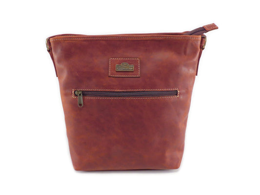 Der Lederhandler Hilda Sling Handbag Tobacco