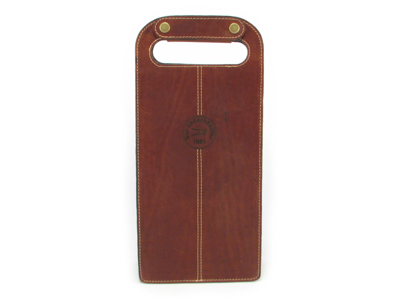 Der Lederhandler Leather Wine Bottle Holder - Double Deluxe