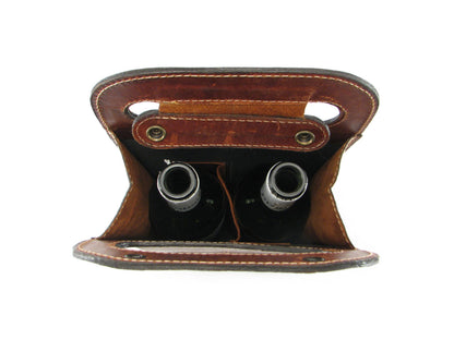 Der Lederhandler Leather Wine Bottle Holder - Double Deluxe