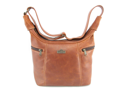 Der Lederhandler Lana Medium Kudu Handbag Navy