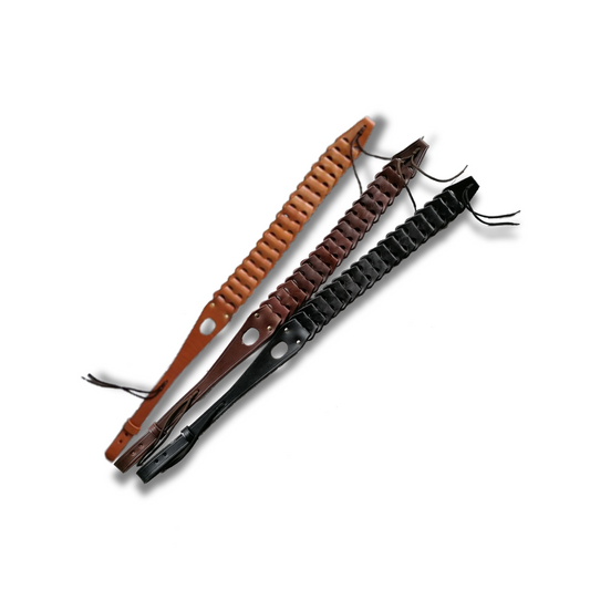 Links Rifle Sling Leather Black