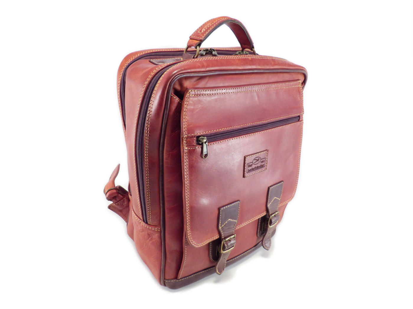 Der Lederhandler Peter Leather Rucksack Tobacco