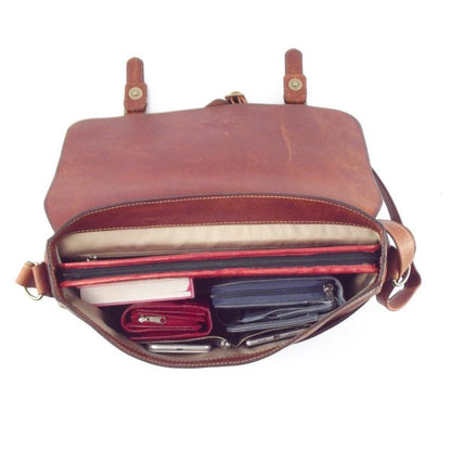 Der Lederhandler Reggie Leather Laptop Bag