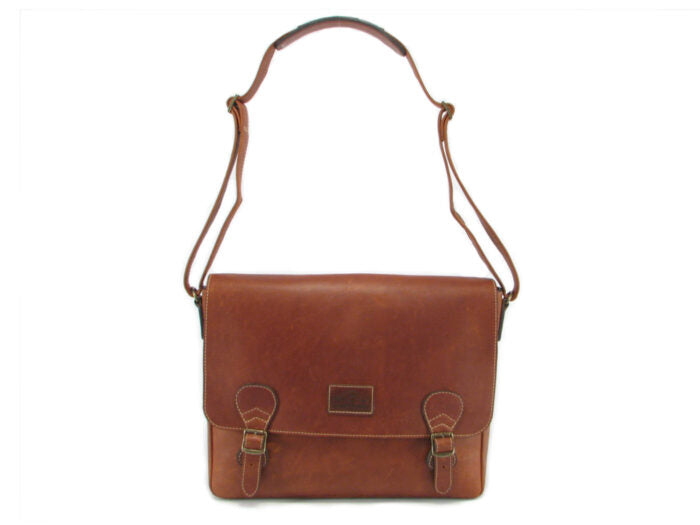 Der Lederhandler Reggie Large 17" Leather Laptop Bag
