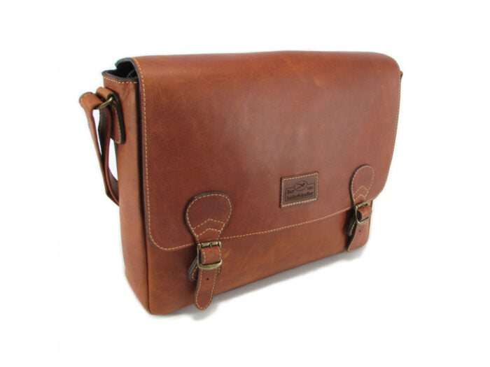 Der Lederhandler Reggie Large 17" Leather Laptop Bag