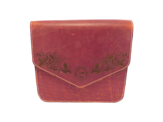 Der Lederhandler Sanet Crossbody Satchel, Tobacco