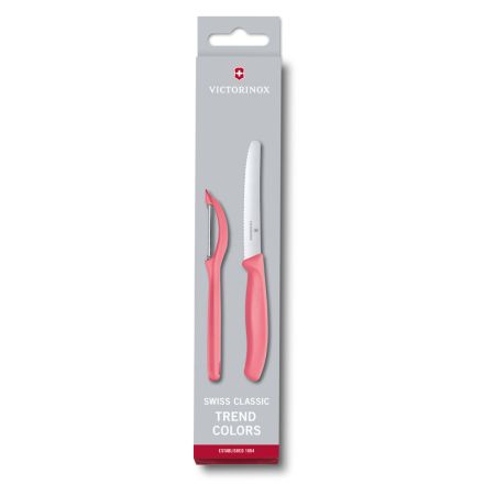 Victorinox Paring Knife and Peeler Set Pink