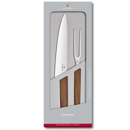 Victorinox Swiss Modern 2-Piece Carving Set Walnut