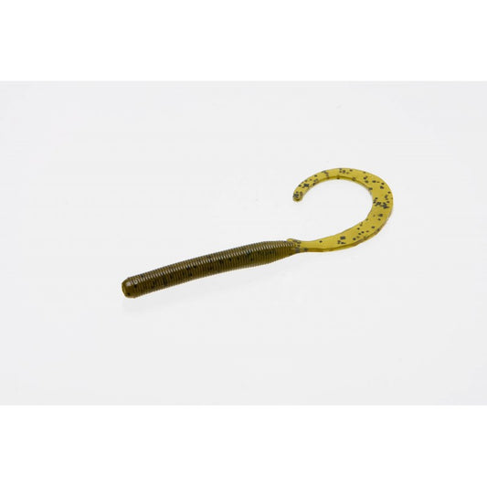 Zoom Curly Tail Worm 4" Green Pumpkin
